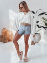Női túlméretezett muszlin ing MUSLINEA fehér Dstreet DY0473