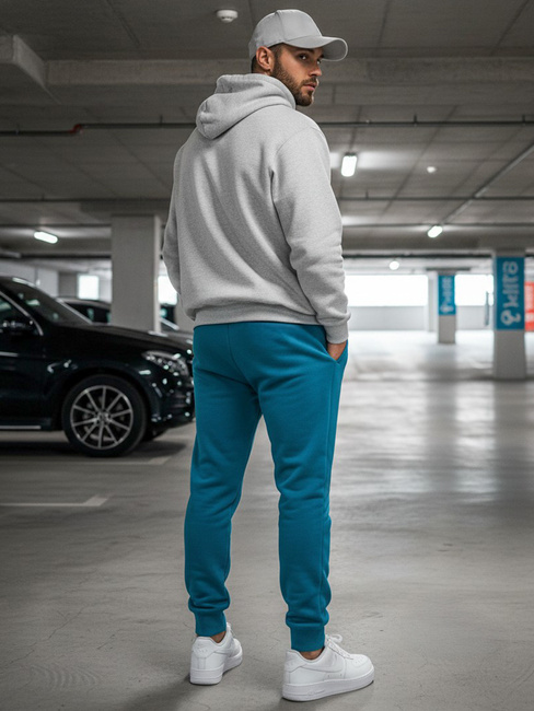 Férfi melegítőnadrág türkiz színben Dstreet UX3428