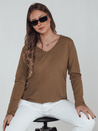 Női oversize blúz VAVLSTYLES sima camel Dstreet RY2686