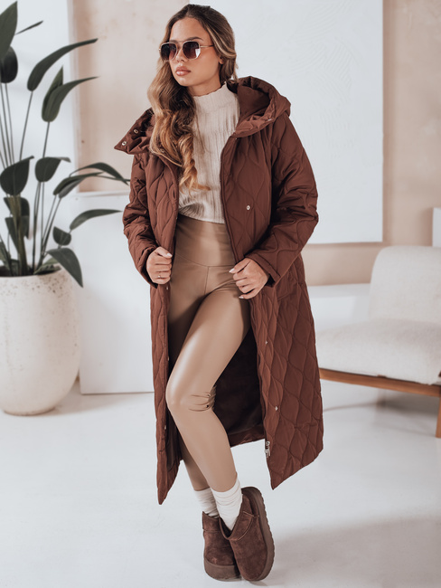 Női télikabát LIKEMIRA steppelt barna Dstreet TY4927