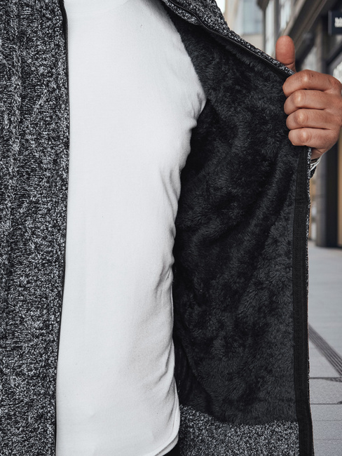 Férfi kigombolt szürke pulóver Dstreet WX2251z