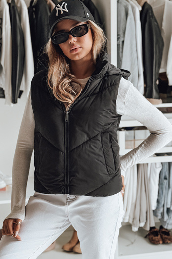 Női steppelt mellény LIKEHUGS fekete Dstreet TY4978 TY4978