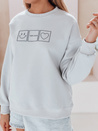 Női oversize pulóver hímzéssel EASYJOY kék Dstreet BY1516