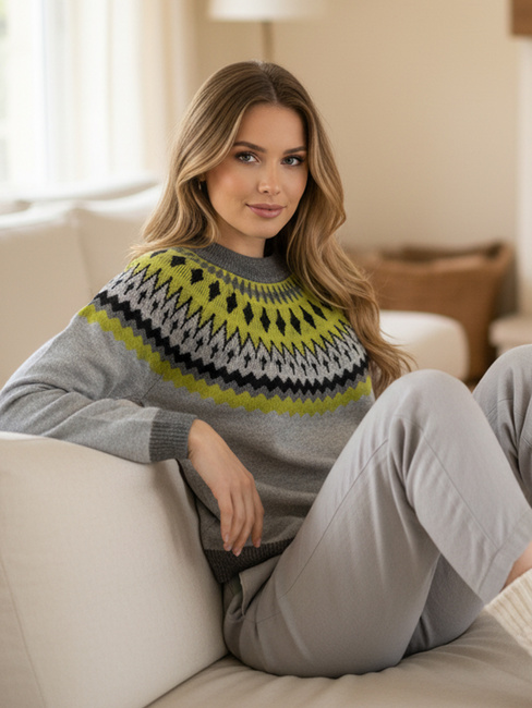 Női pulóver RUBY GLOW szürke Dstreet MY2376