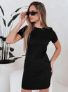 Női csíkos miniruha RIBBINA fekete Dstreet EY2581_2