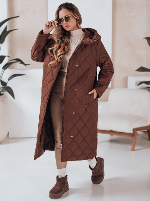 Női télikabát LIKEMIRA steppelt barna Dstreet TY4927