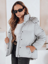 Női átmeneti bőrdzseki COLLAR szürke Dstreet TY5190 TY5190