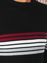 Férfi csíkos pulóver fekete Dstreet WX2322