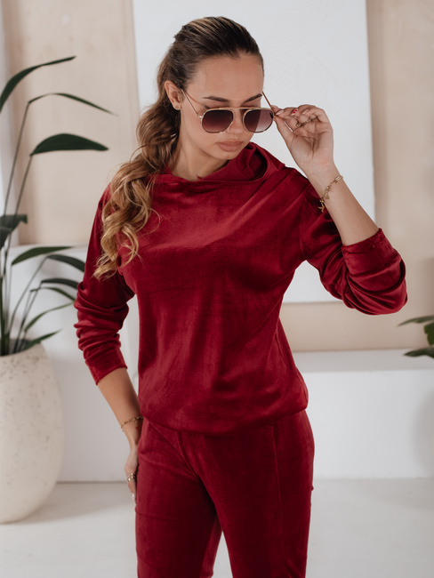 Női bársonyos szett SO COMFY Szín Bordó DSTREET AY0887