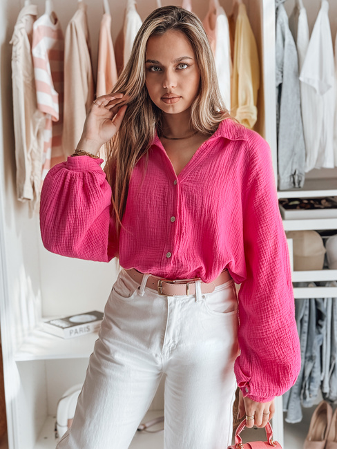 Női oversize muszlin ing MUSLINEA fukszia Dstreet DY0475