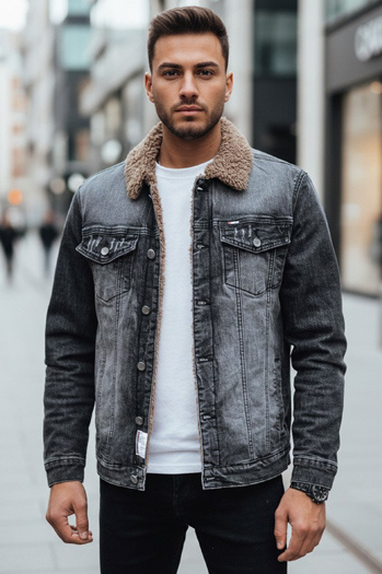 Férfi szigetelt farmer dzseki fekete Dstreet TX4725z