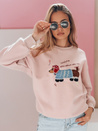 Női oversize pulóver hímzéssel DOGSWEETY rózsaszín Dstreet BY1482_1