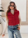 Női steppelt piros mellény Dstreet TY5198 TY5198