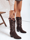 Női szarvasbőr cowboy csizma barna Dstreet ZY1161 ZY1161