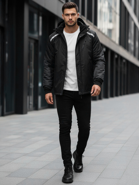 Férfi sí dzseki fekete Dstreet TX5127