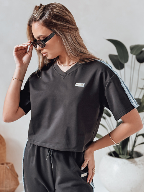 Női oversize melegítő szett SPORT LIKE fekete Dstreet AY1146 AY1146