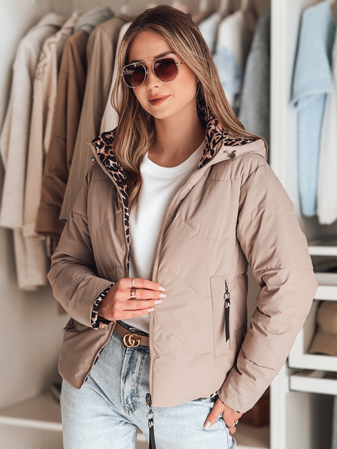 Női átmeneti dzseki fordítható ZIBERKA bézs Dstreet TY4870