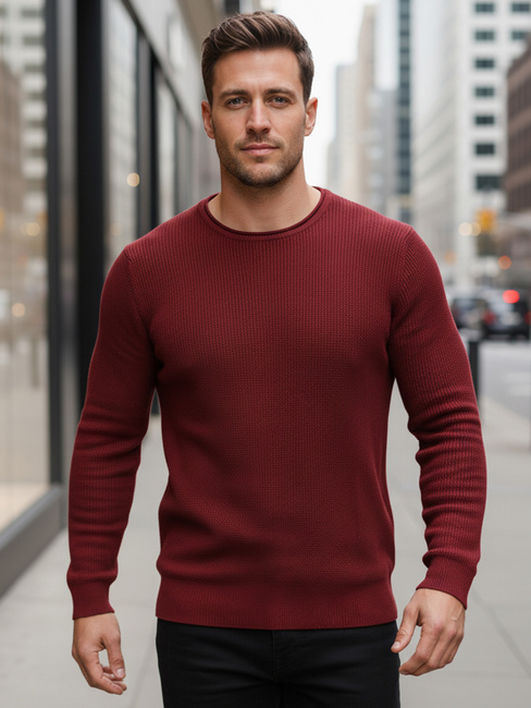 Férfi bordó pulóver WX2295