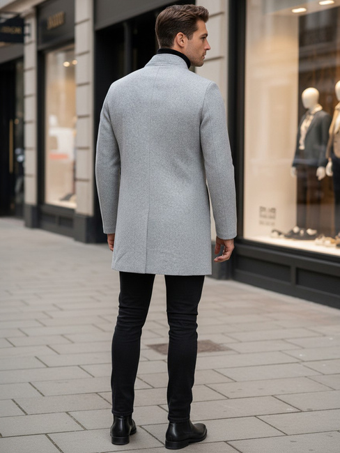 Téli férfi kabát szürke színben Dstreet CX0428