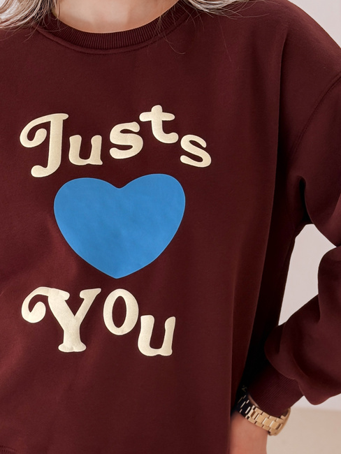 Női oversize nyomtatott pulóver FEELME burgundi Dstreet BY1474