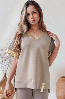 Női oversize blúz SHINE LOVE mokka Dstreet RY2911 Dstreet RY2911