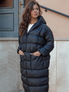 Női oversize télikabát kapucnival ANNIKA fekete Dstreet TY4541