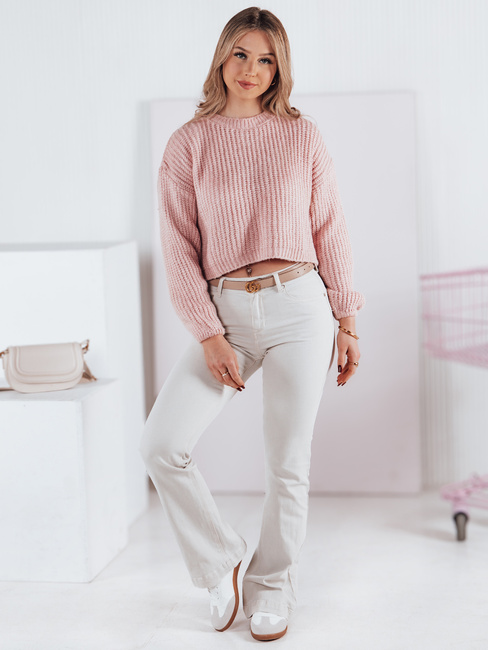 Női oversize pulóver BILLIS rózsaszín Dstreet MY2283