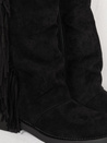 Női szarvasbőr fekete csizma Dstreet ZY1337 ZY1337