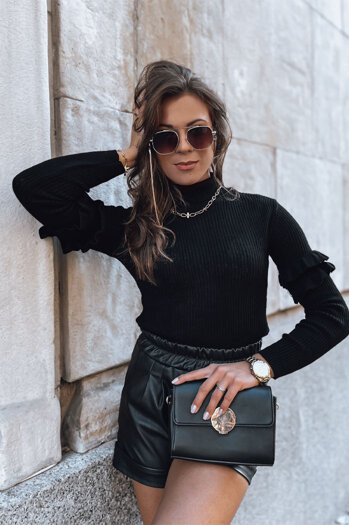 Női garbó pulóver BUFALO Szín Fekete DSTREET MY1416