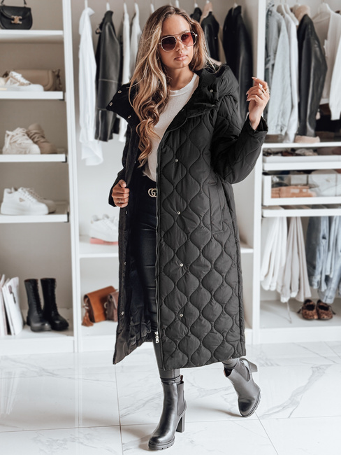 Női téli kabát LIKEMIRA steppelt fekete Dstreet TY4929