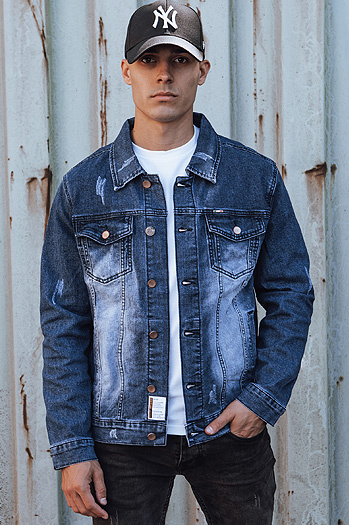 Férfi farmerdzseki kék Dstreet TX4851