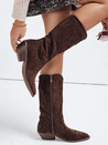 Női szarvasbőr cowboy csizma barna Dstreet ZY1160 ZY1160
