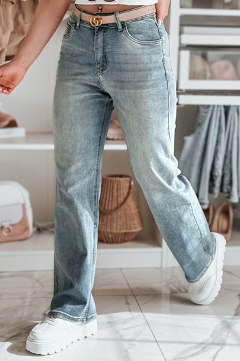 Női széles szárú farmer nadrág LOSSLEG kék Dstreet UY2672