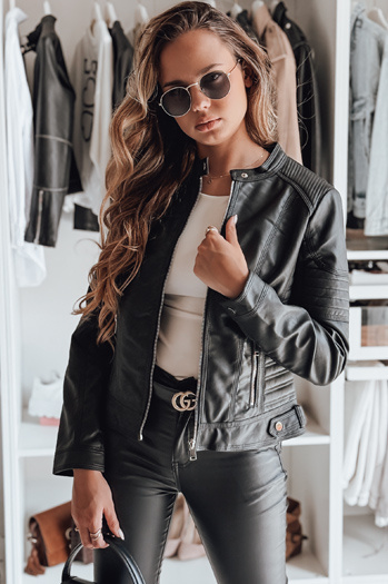 ROCKMISS női bőrkabát fekete Dstreet TY4965