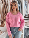 Női egyméretű oversize FLOFLY blúz rózsaszín Dstreet RY2784_1