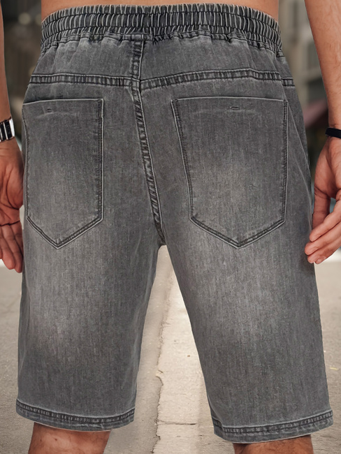 Férfi denim look szürke rövidnadrág Dstreet SX2501