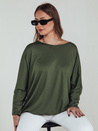 LOOSEFEMME női oversize blúz medállal zöld Dstreet RY2707