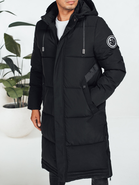 Férfi télikabát kapucnival fekete TX5068