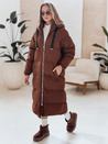 Női téli hosszú steppelt kabát COZYSEASON barna Dstreet TY4954