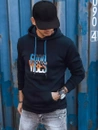 Gránátkék szinű férfi kapucnis pulóver Dstreet BX5380_1