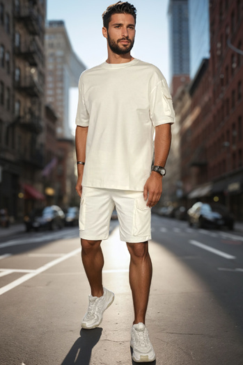 Férfi alap fehér szett Dstreet AX0798