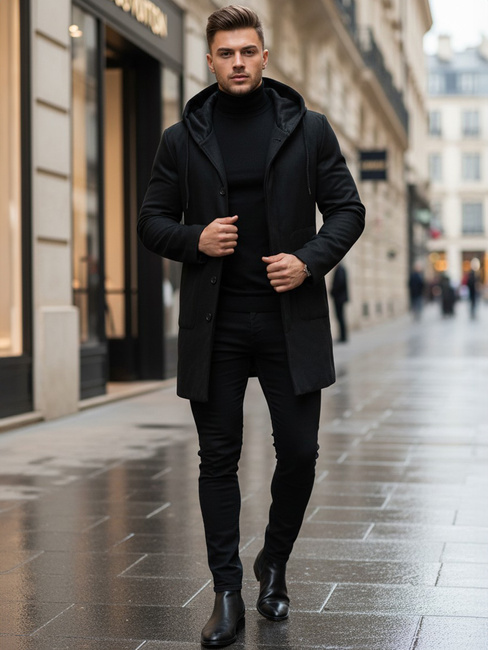 Férfi téli kabát Szín Fekete DSTREET CX0444