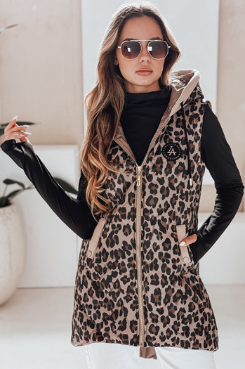 Női steppelt camel ELMERA mellény camel színben Dstreet TY5029