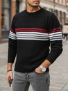 Férfi csíkos pulóver fekete Dstreet WX2322
