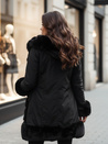 Női kabát szőrmével FURRWINT fekete Dstreet TY4772z