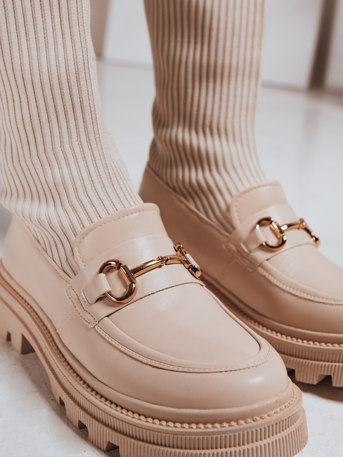 Női zoknis csizma bézs Dstreet ZY1323 ZY1323