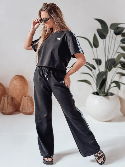 Női oversize melegítő szett SPORT LIKE fekete Dstreet AY1146 AY1146