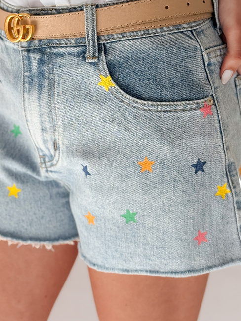 Női farmer rövidnadrág STARSHINE kék Dstreet SY0463