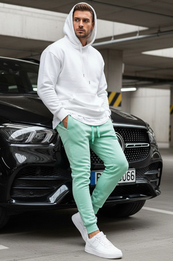 Férfi melegítőnadrág menta színben Dstreet UX3371