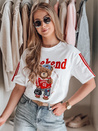 Női oversize mackós póló FUNTED fehér Dstreet RY2850